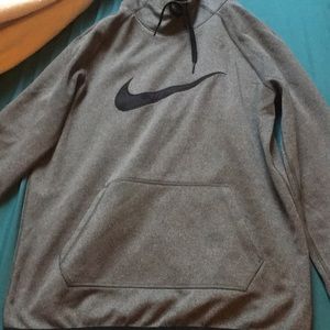 Gray and black nike hoodie